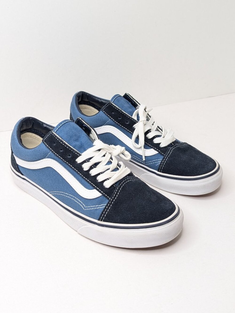 Vans Old Skool Casual Sneakers Blue Womens 8